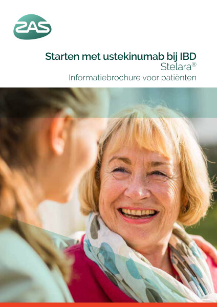 Cover page of the brochure Starten met ustekinumab bij IBD