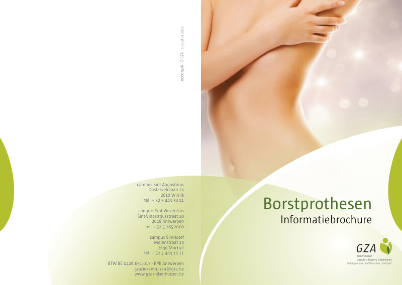 Cover page of the brochure Borstprothesen