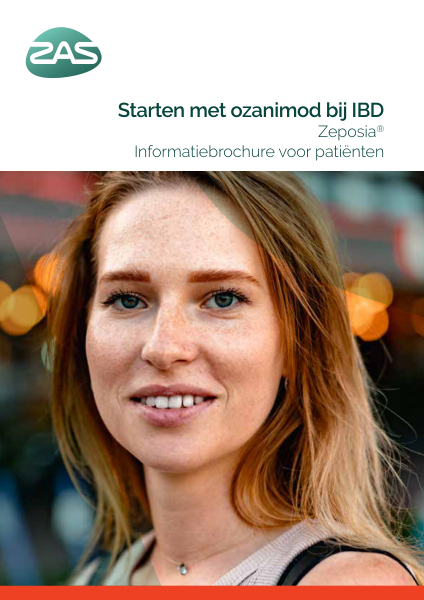 Cover page of the brochure Starten met ozanimod bij IBD