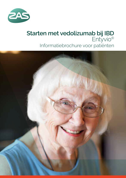 Cover page of the brochure Starten met vedolizumab bij IBD