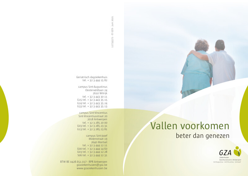 Cover page of the brochure Vallen voorkomen beter dan genezen