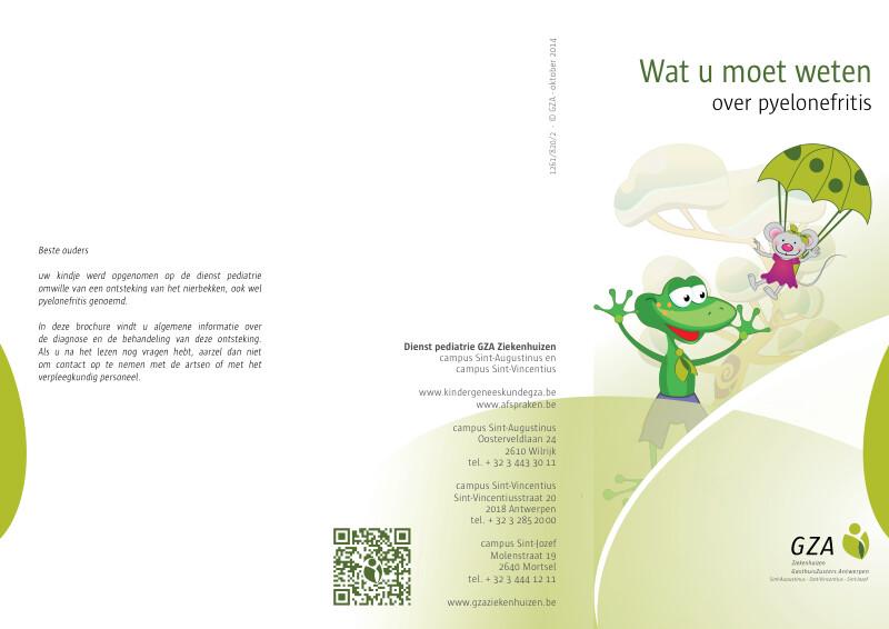 Cover page of the brochure Wat moet je weten over pyelonefritis