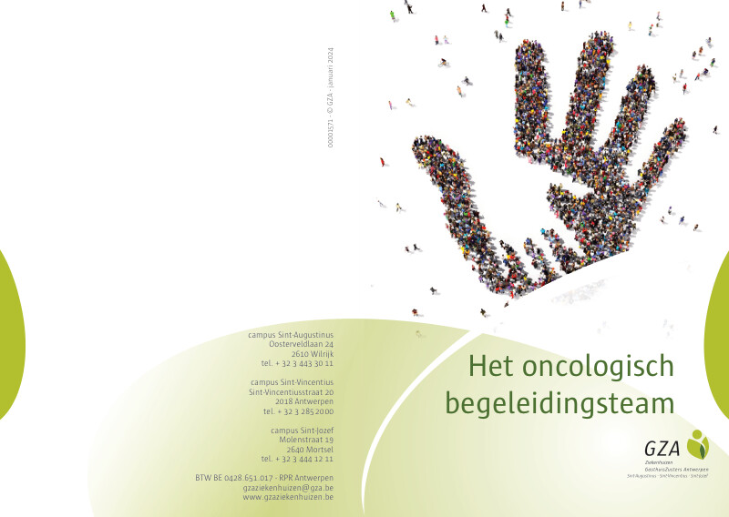 Cover page of the brochure Het oncologisch begeleidingsteam