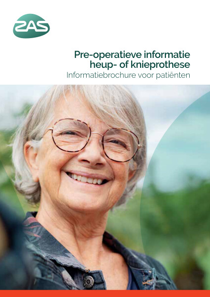 Cover page of the brochure Pre-operatieve informatie heup- of knieprothese