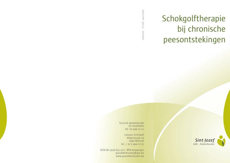 Cover page of the brochure Schokgolftherapie bij chronische peesontstekingen