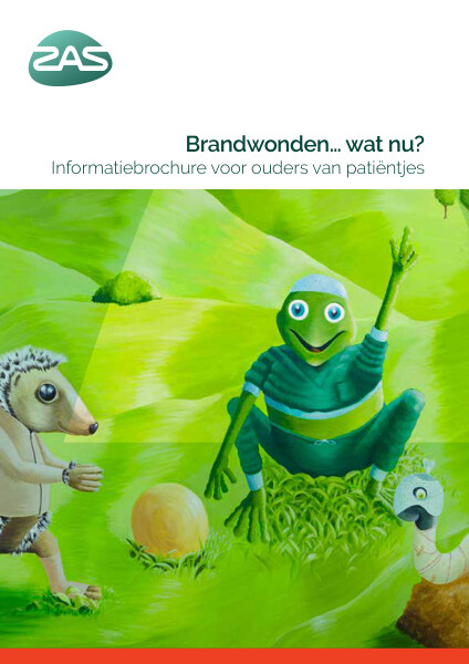 Cover page of the brochure Brandwonden... wat nu?