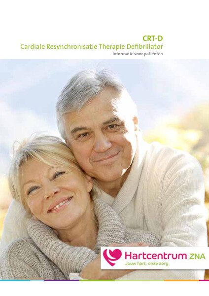 Cover page of the brochure CRT-D Cardiale resynchronisatie therapie defibrillator