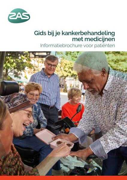 Cover page of the brochure Gids bij je kankerbehandeling met medicijnen