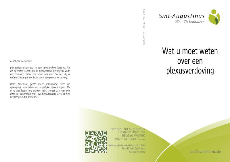 Cover page of the brochure Plexusverdoving: wat moet je weten?