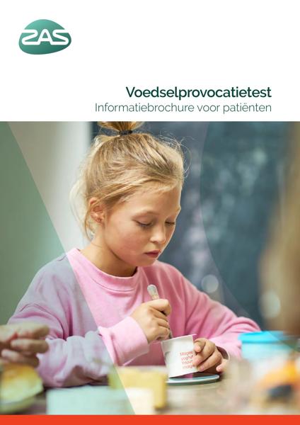 Cover page of the brochure Voedselprovocatietest