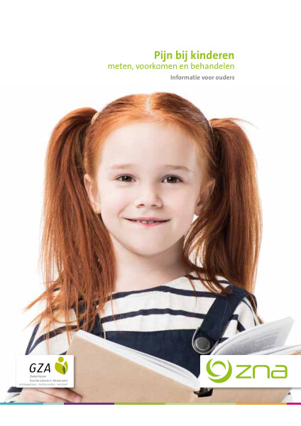 Cover page of the brochure Pijn bij kinderen