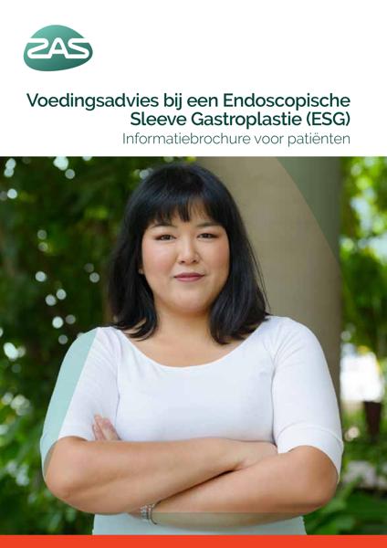Cover page of the brochure Voedingsadvies bij een endoscopische sleeve gastroplastie (ESG)
