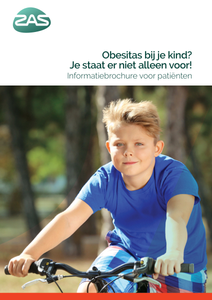 Cover page of the brochure Obesitas bij je kind? Je staat er niet aalleen voor