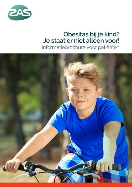 Cover page of the brochure Obesitas bij je kind? Je staat er niet alleen voor!