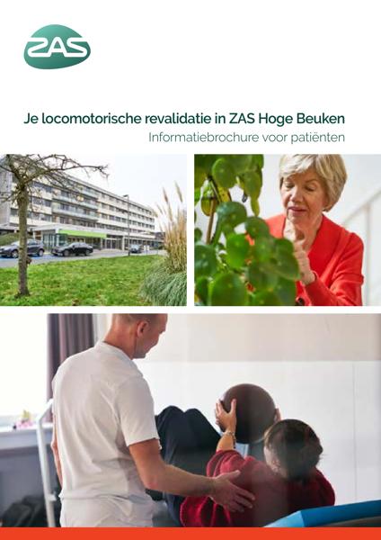 Cover page of the brochure Je locomotorische revalidatie in ZAS Hoge Beuken