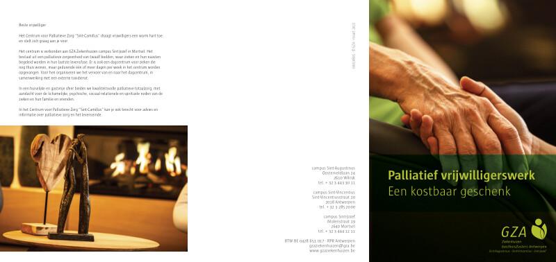 Cover page of the brochure Palliatief vrijwilligerswerk - Een kostbaar geschenk